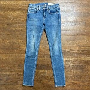 Rag & Bone Mid Rise Skinny Leg Blue Jeans